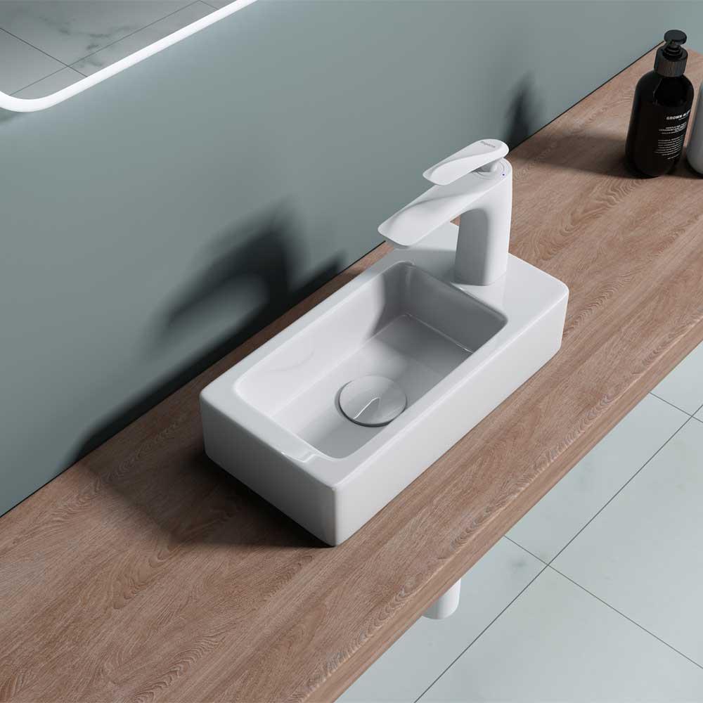 Bathroom Wash Basin Vanity Ceramic Stone Counter Top Wall Hung Full Range Sinks - Picture 25 of 44
