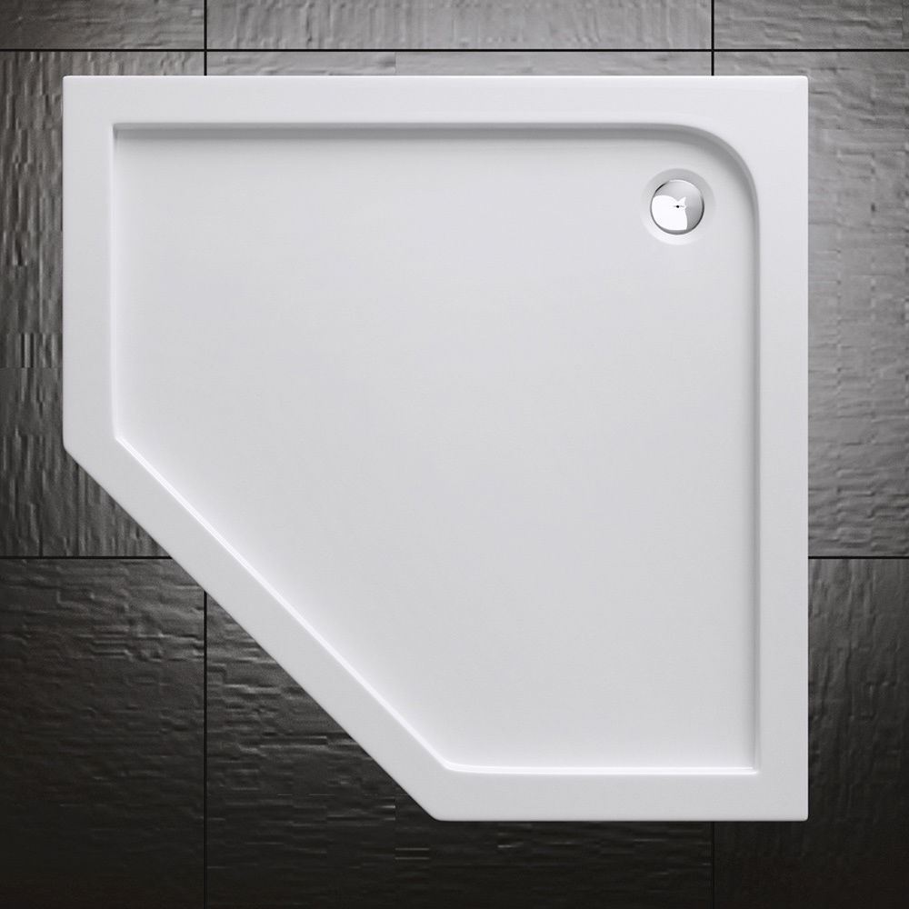 Slimline Square Reactangular Quadrant D Shaped Shower Tray & Free Waste