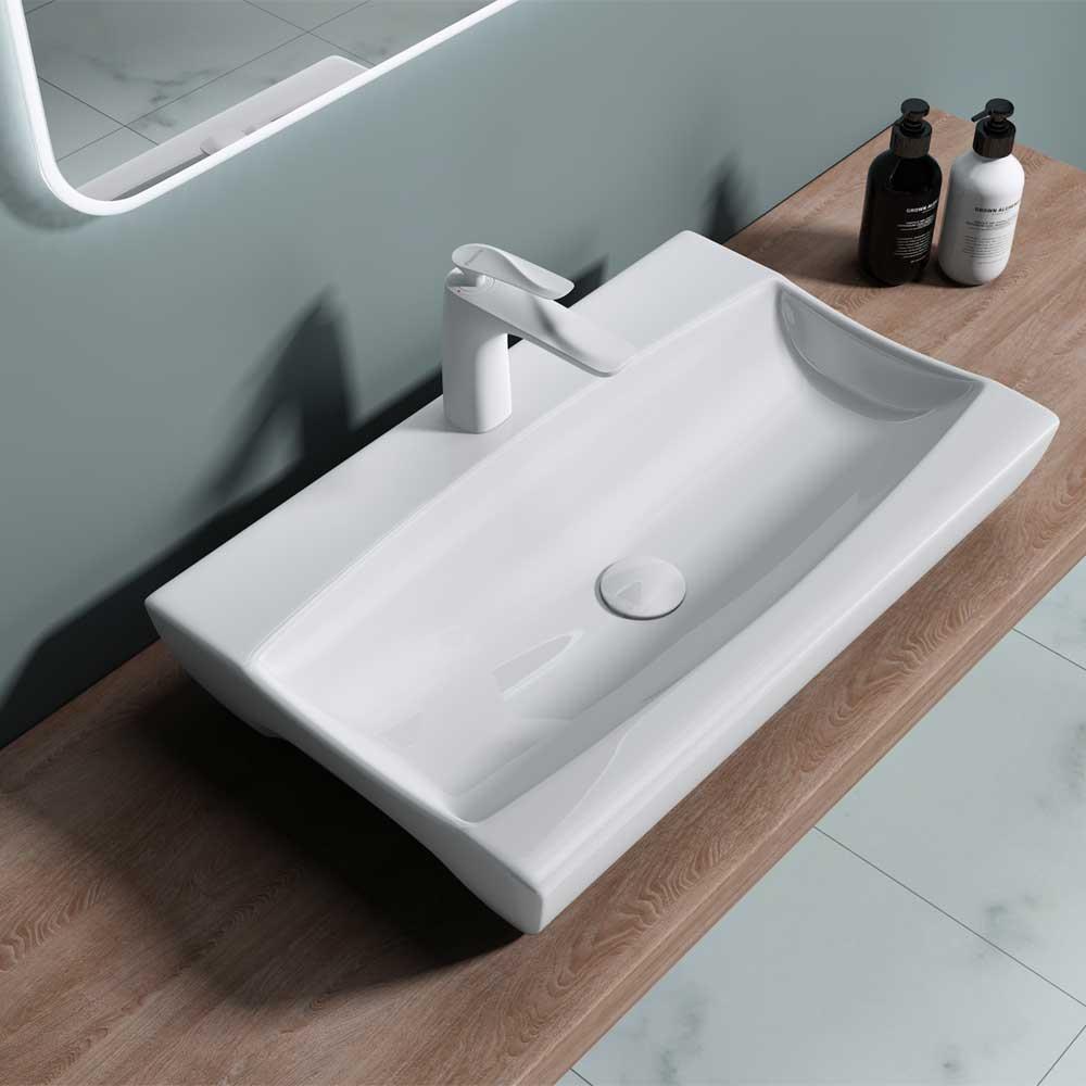 Bathroom Wash Basin Vanity Ceramic Stone Counter Top Wall Hung Full Range Sinks - Picture 23 of 44