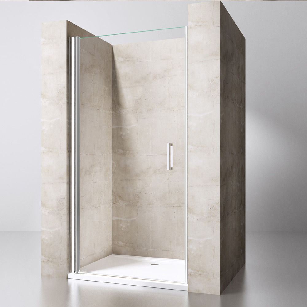 Durovin Pivot Hinged Shower Door Walk In Enclosure Glass Single Or Double Entry eBay