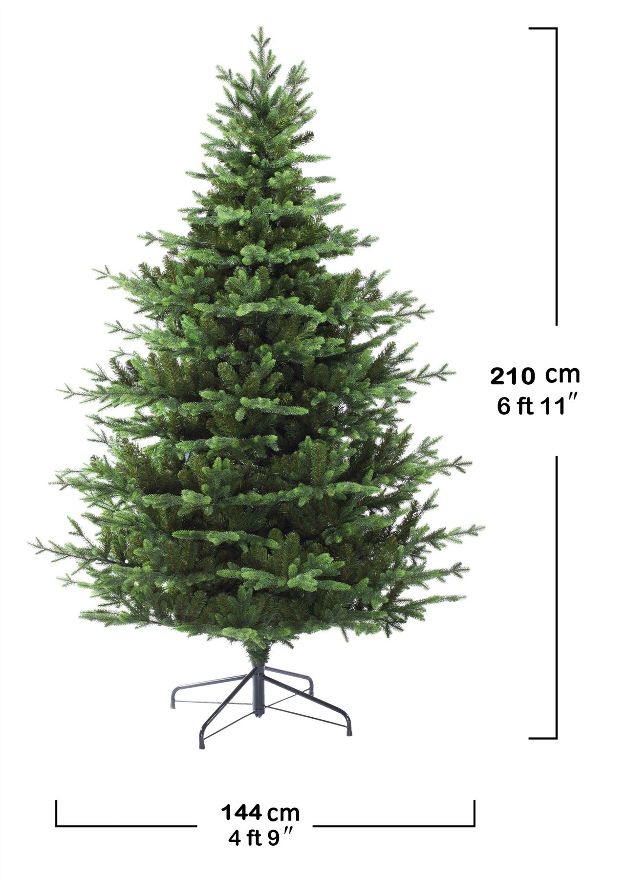 Evexmas Hagen Realistic Christmas Tree 5ft 6ft 7ft 8ft Pe Pvc Tip Metal Stand Ebay