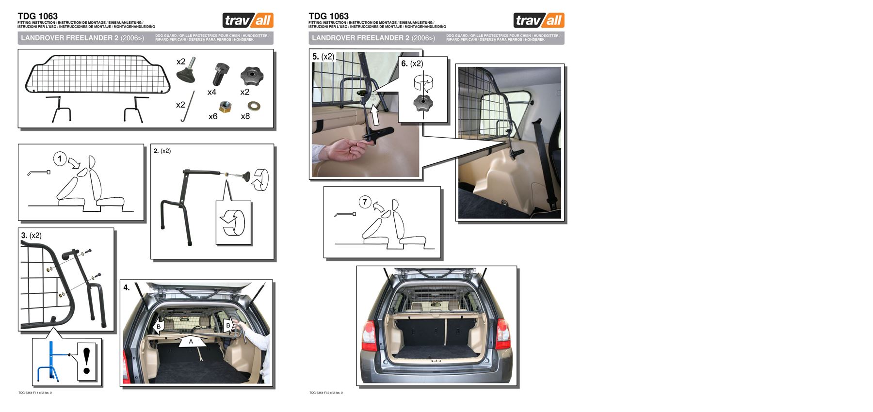 Freelander 2 dog guard fitting kit Clearance