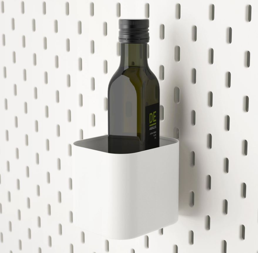 IKEA SKADIS Pegboard, wall organiser & storage, clips, hooks