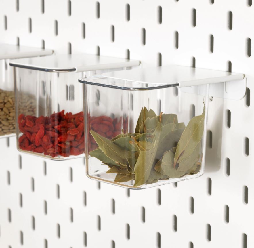 IKEA SKADIS Pegboard, wall organiser & storage, clips, hooks