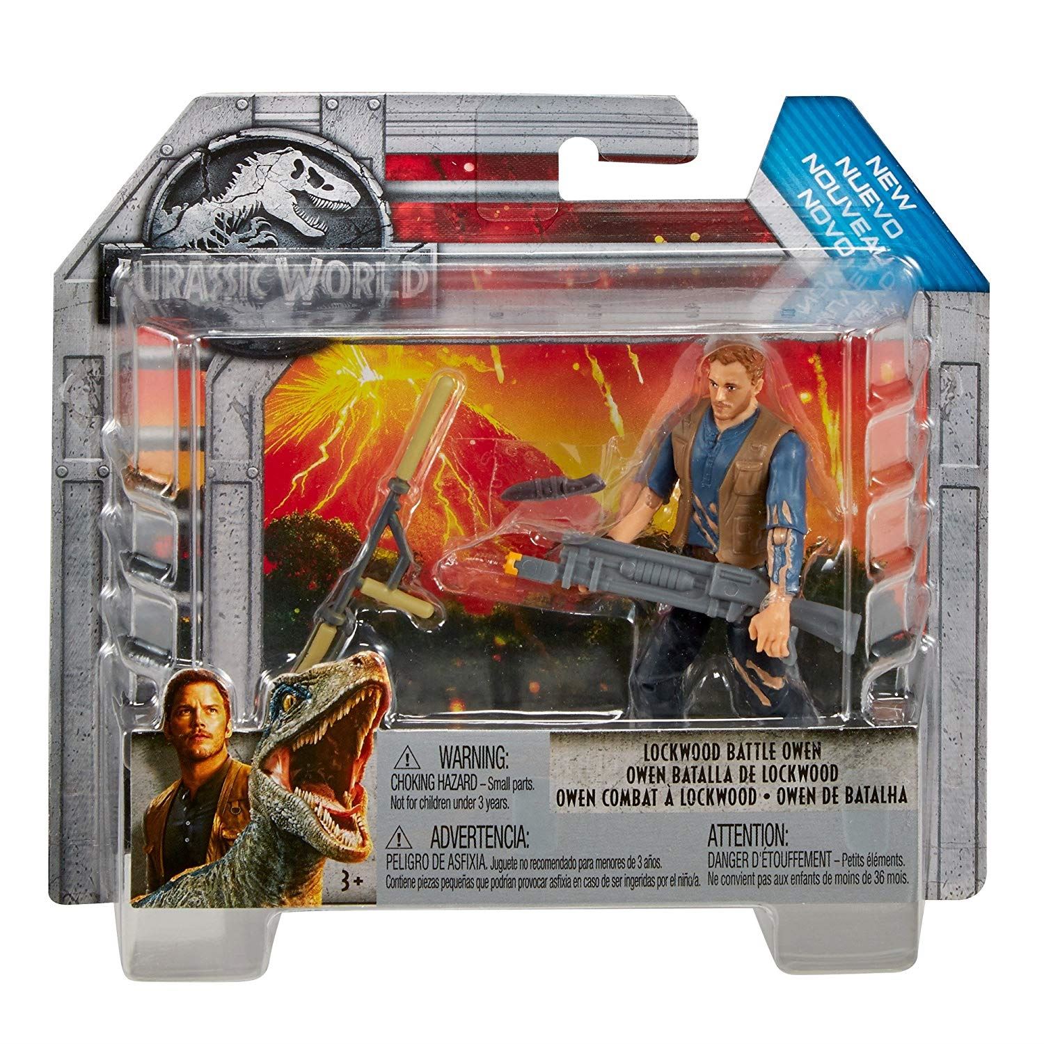 Mattel Jurassic World Action Figure Owen Mercenary Lockwood Battle