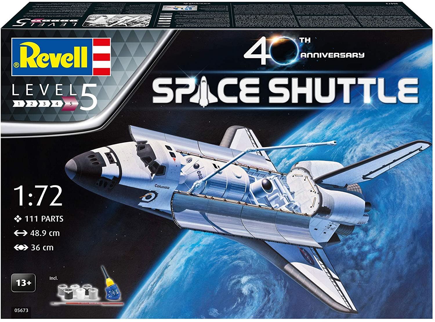 Revell Space Shuttle 40th Anniversary Gift Set Model Kit + Paint & Glue