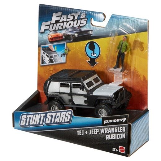 MATTEL FCG31 FAST /& FURIOUS 7 Stunt Stars TEJ /& JEEP WRANGLER Play Vehicle