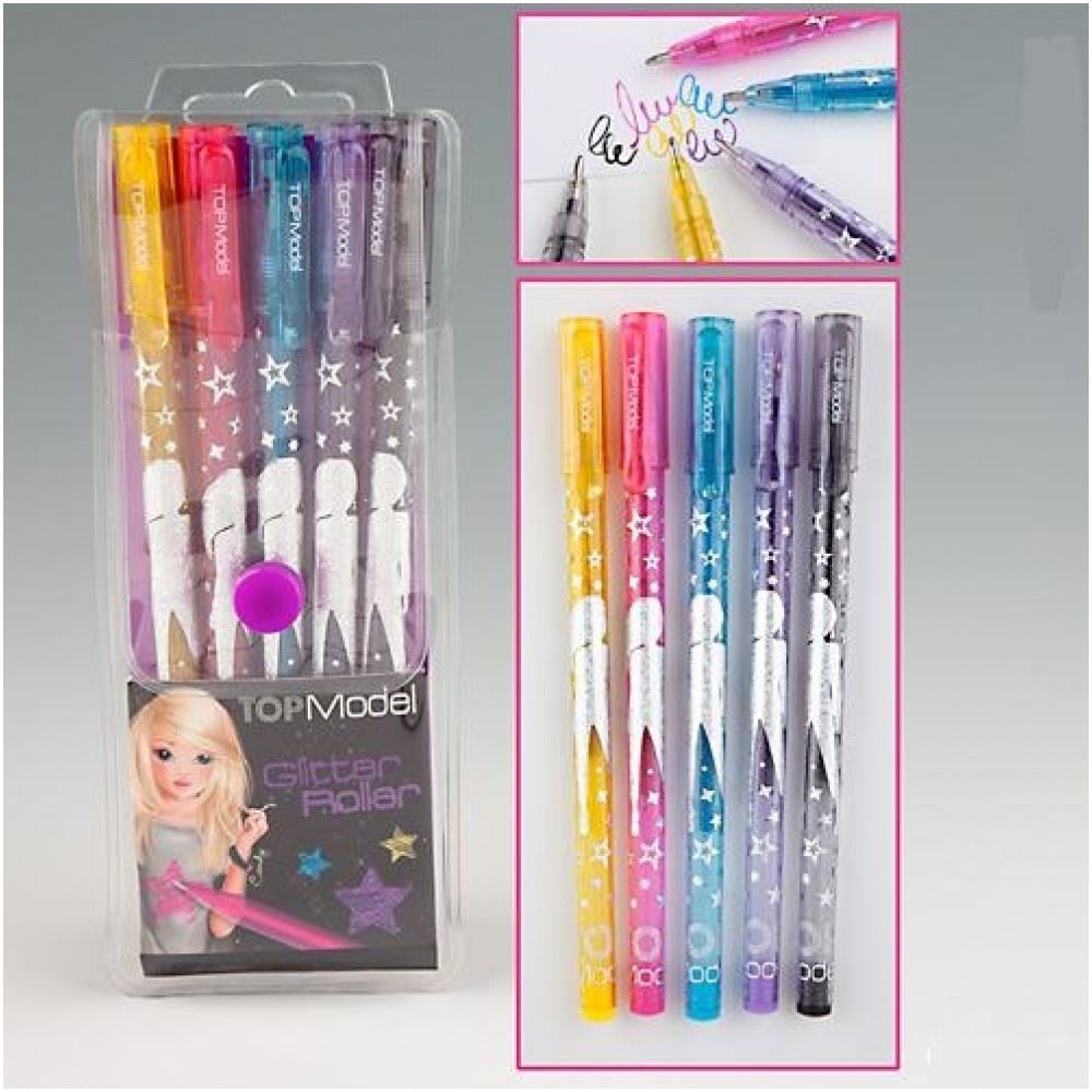 TOPModel Glitter Gel Pens Set D Set of 5 Different Colour Glitter Gel