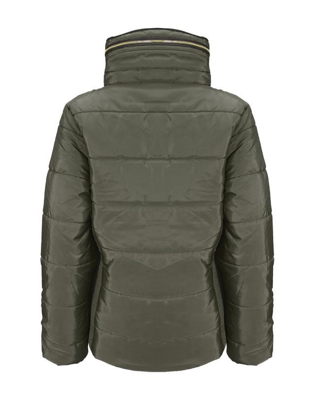 New Ladies Women Long Sleeves Zipped pocket Quilted Padded Bubble Jacket Coat - Picture 9 of 11