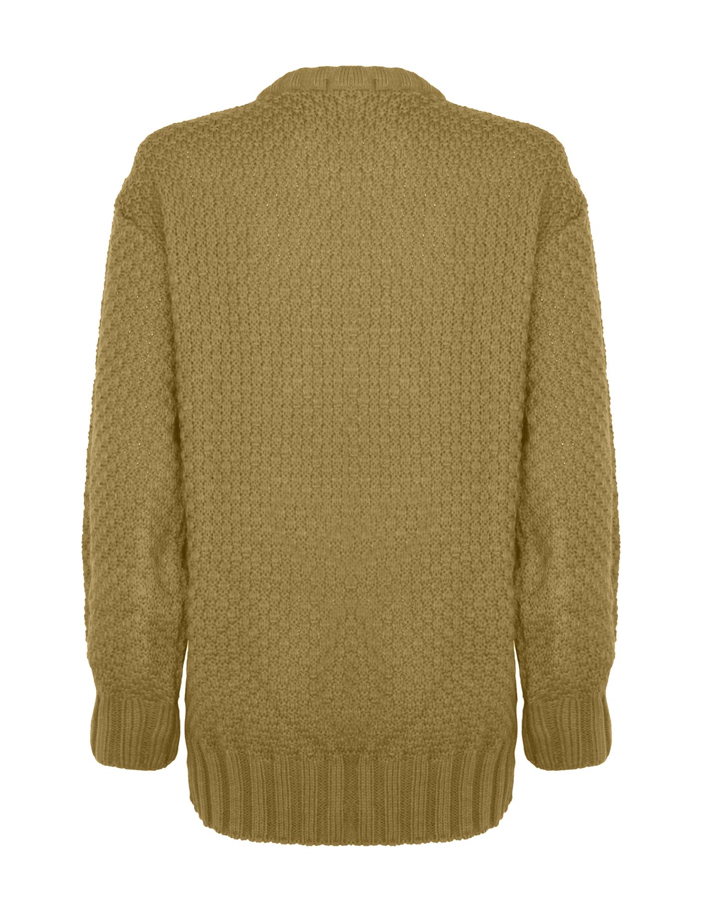 Neu Damen Strickpullover Langarm Zopfmuster Pullover Rundhalsausschnitt Pulli Oberteil - Bild 19 von 29