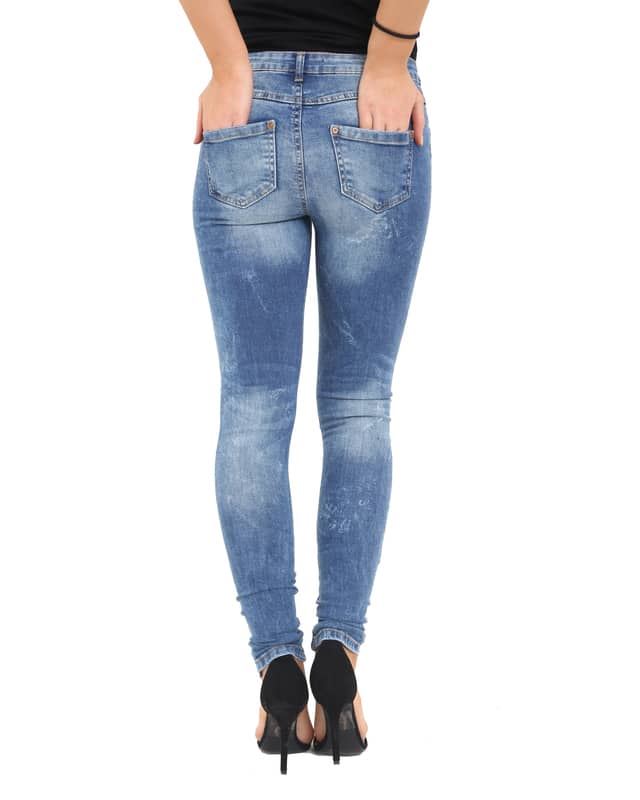 NEW Women Ladies Stretch Ripped Slim Fit Skinny Denim Jeans Jegging 6 8 12 14 16 - Picture 13 of 16