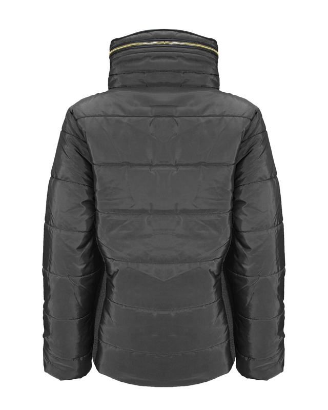 New Ladies Women Long Sleeves Zipped pocket Quilted Padded Bubble Jacket Coat - Picture 3 of 11
