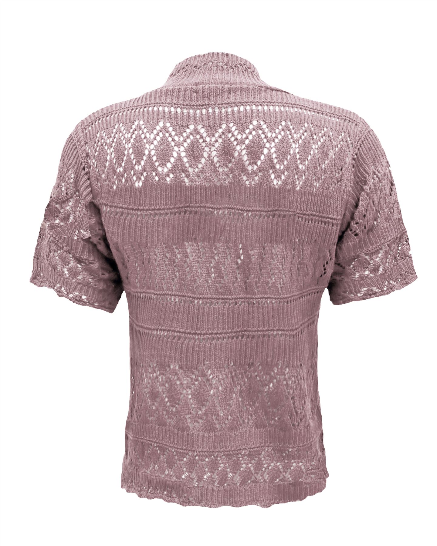 2 S Femmes Crochet à manches courtes Shrug Bolero Cardigan Femmes Haut Taille 8-26 2 S Femmes Crochet à manches courtes Shrug Bolero Cardigan Femmes Haut Taille 8-26