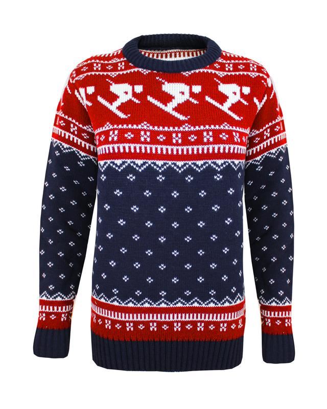 Mens Knitted Long Sleeves Jumper Fairisle Skiing Pocketed Top Pullover Sweater - Picture 10 of 10