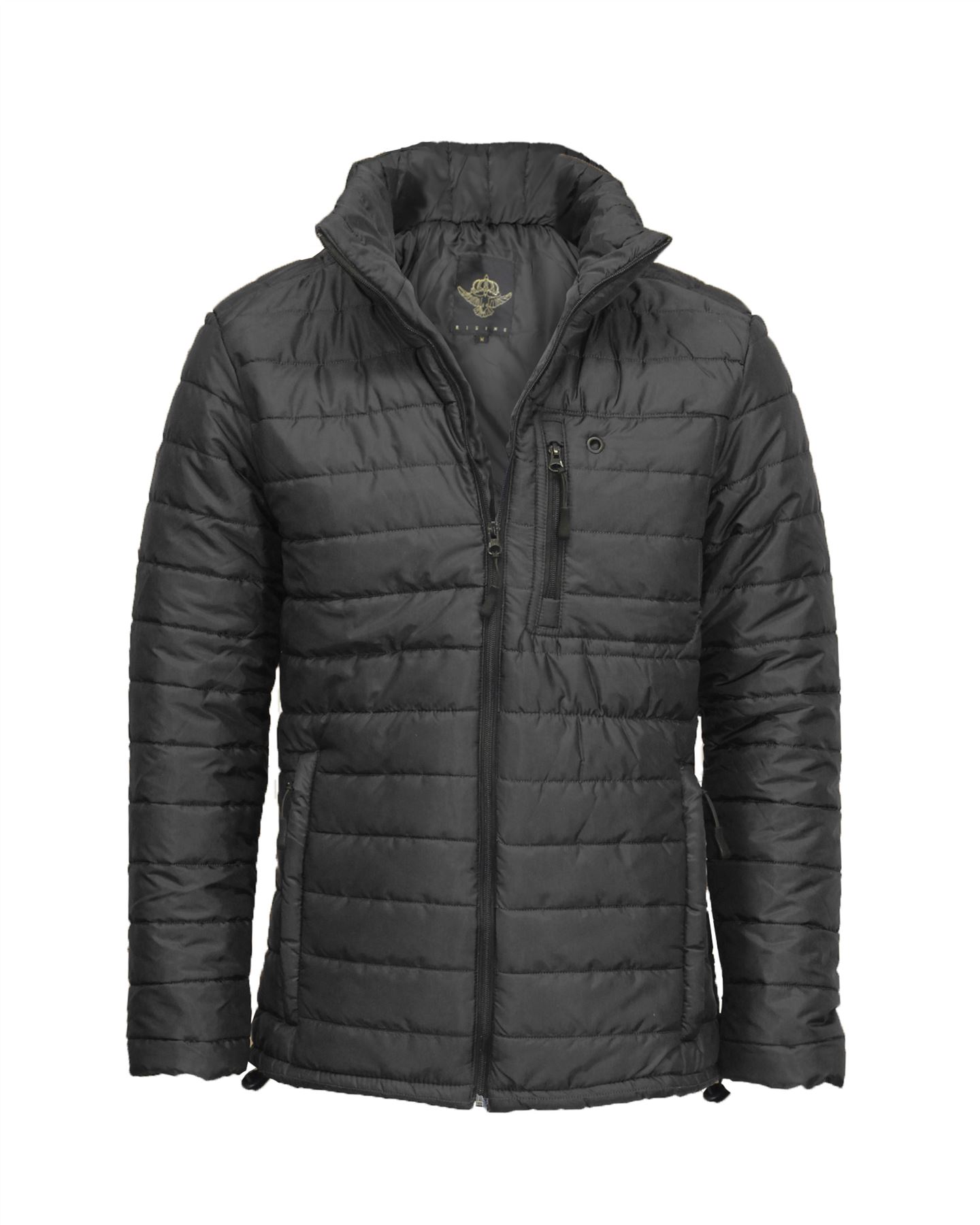 Mens Quilted Padded Bubble Puffer Warm Thick Puffa Coat Zip Up Pocket