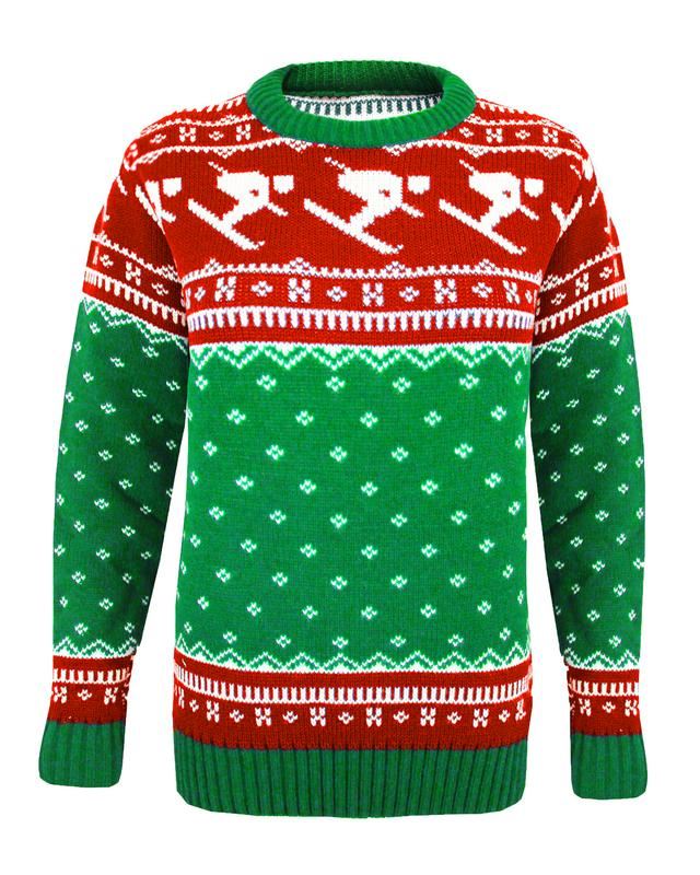 Mens Knitted Long Sleeves Jumper Fairisle Skiing Pocketed Top Pullover Sweater - Picture 9 of 10