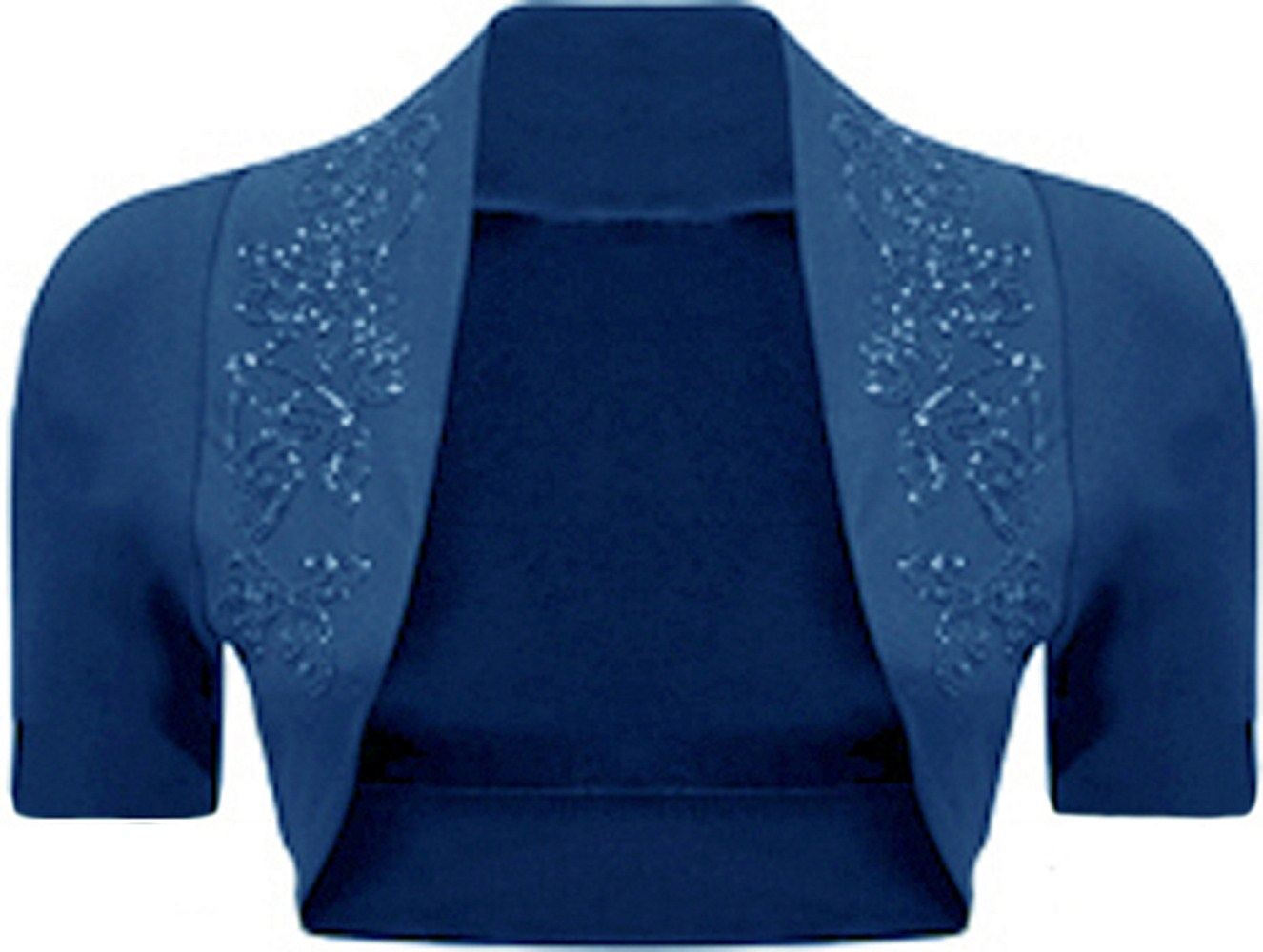 Nouveau haut plus taille cerise sequin beaded bolero cardigan hausse 8-26