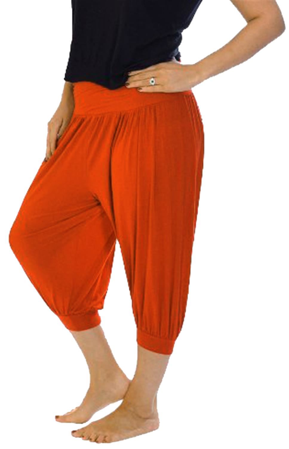 Womens Plus Size Plain Baggy 3/4 Length Loose Fit Ali Baba Harem Pants Shorts Womens Plus Size Plain Baggy 3/4 Length Loose Fit Ali Baba Harem Pants Shorts