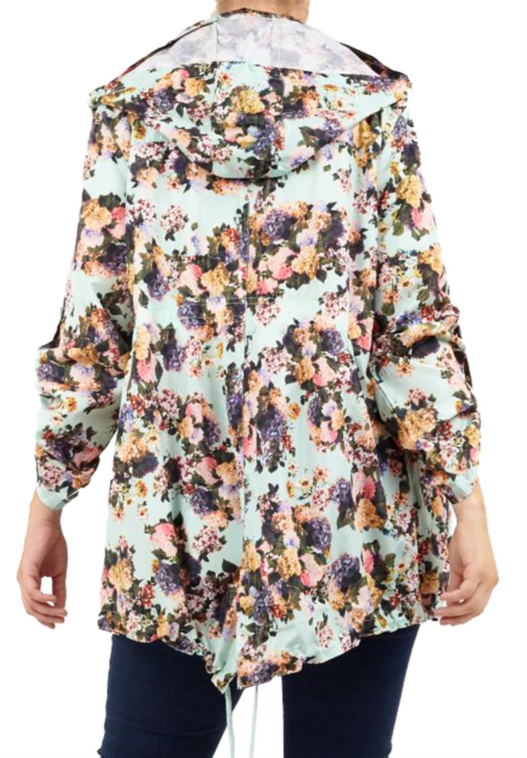 plus size floral raincoat