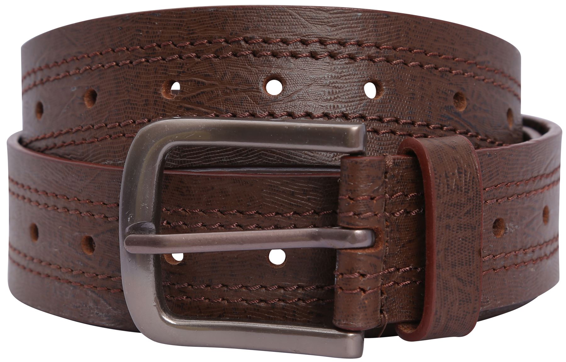 Trendy Cool Brown Border Stitched Hole 