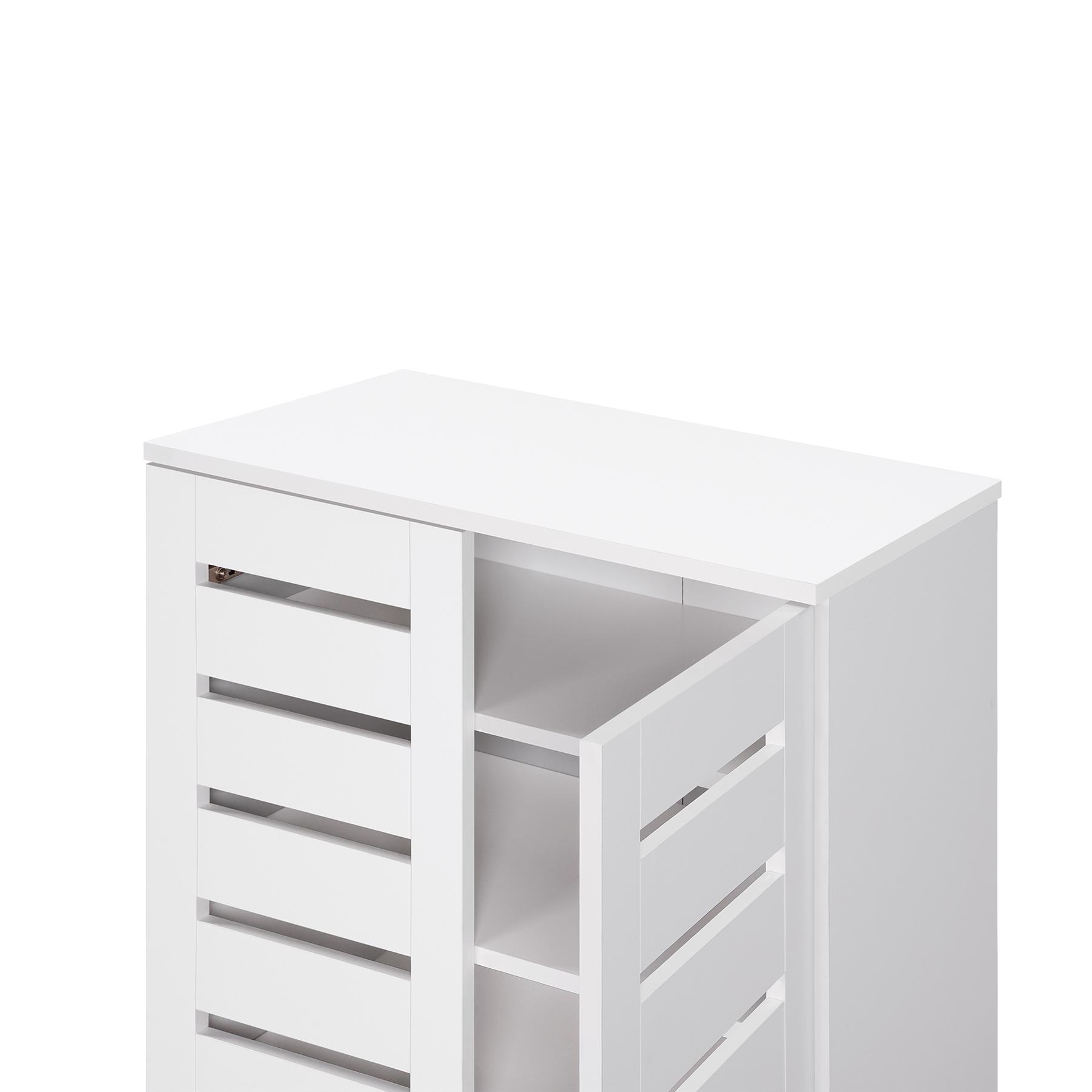 Euston 2 & 3 Door Wooden Shoe Storage Cabinet Rack Stand Cupboard Slatted Doors - Picture 34 of 71