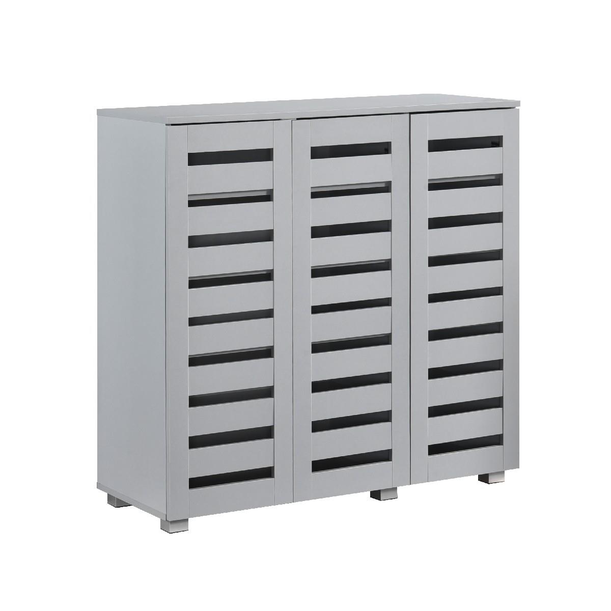 Euston 2 & 3 Door Wooden Shoe Storage Cabinet Rack Stand Cupboard Slatted Doors - Picture 47 of 71
