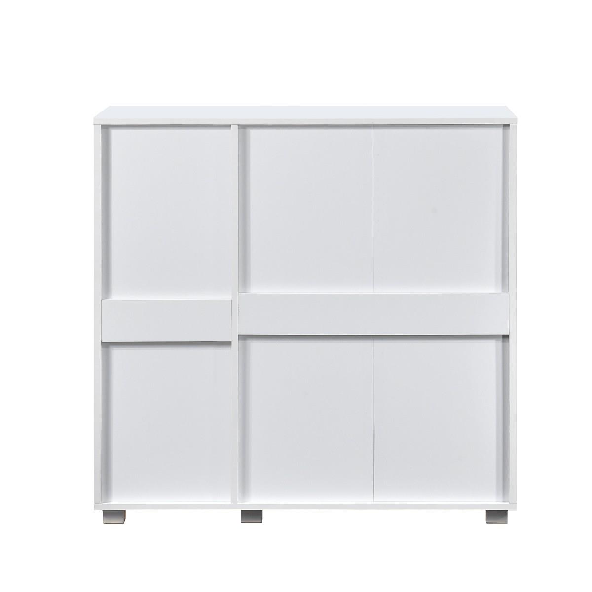 Euston 2 & 3 Door Wooden Shoe Storage Cabinet Rack Stand Cupboard Slatted Doors - Picture 70 of 71