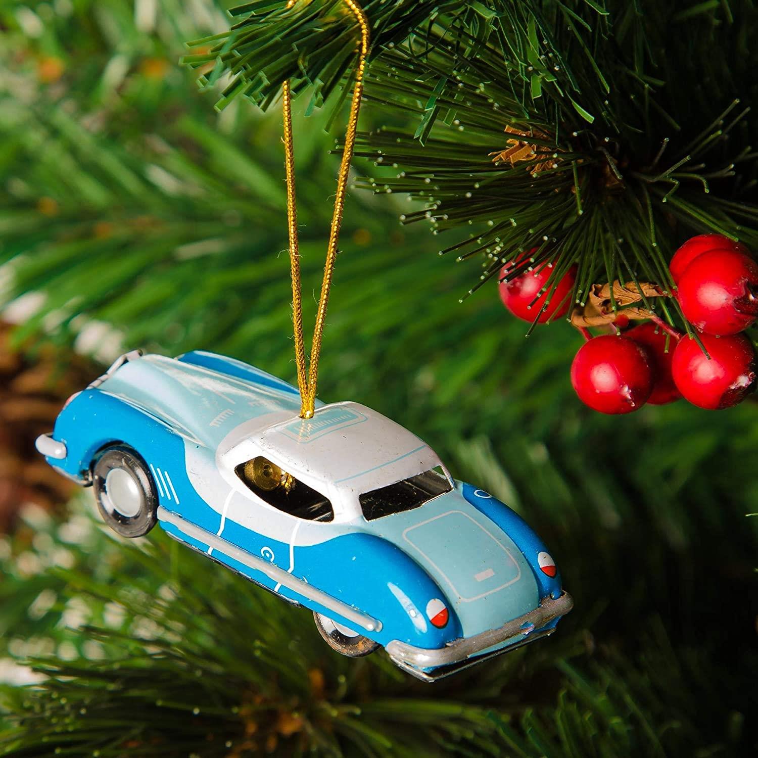Christmas Vintage Hanging Ornament Tin Tree Decoration German Classic Retro - Picture 12 of 20