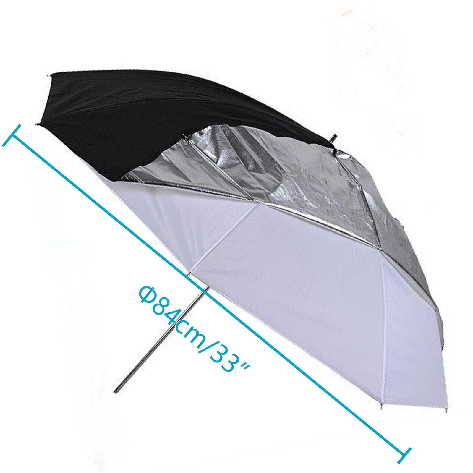 Studio Umbrella 33-43" 2in1 Flash Photo Translucent Black Soft Light Photography - Picture 4 of 15