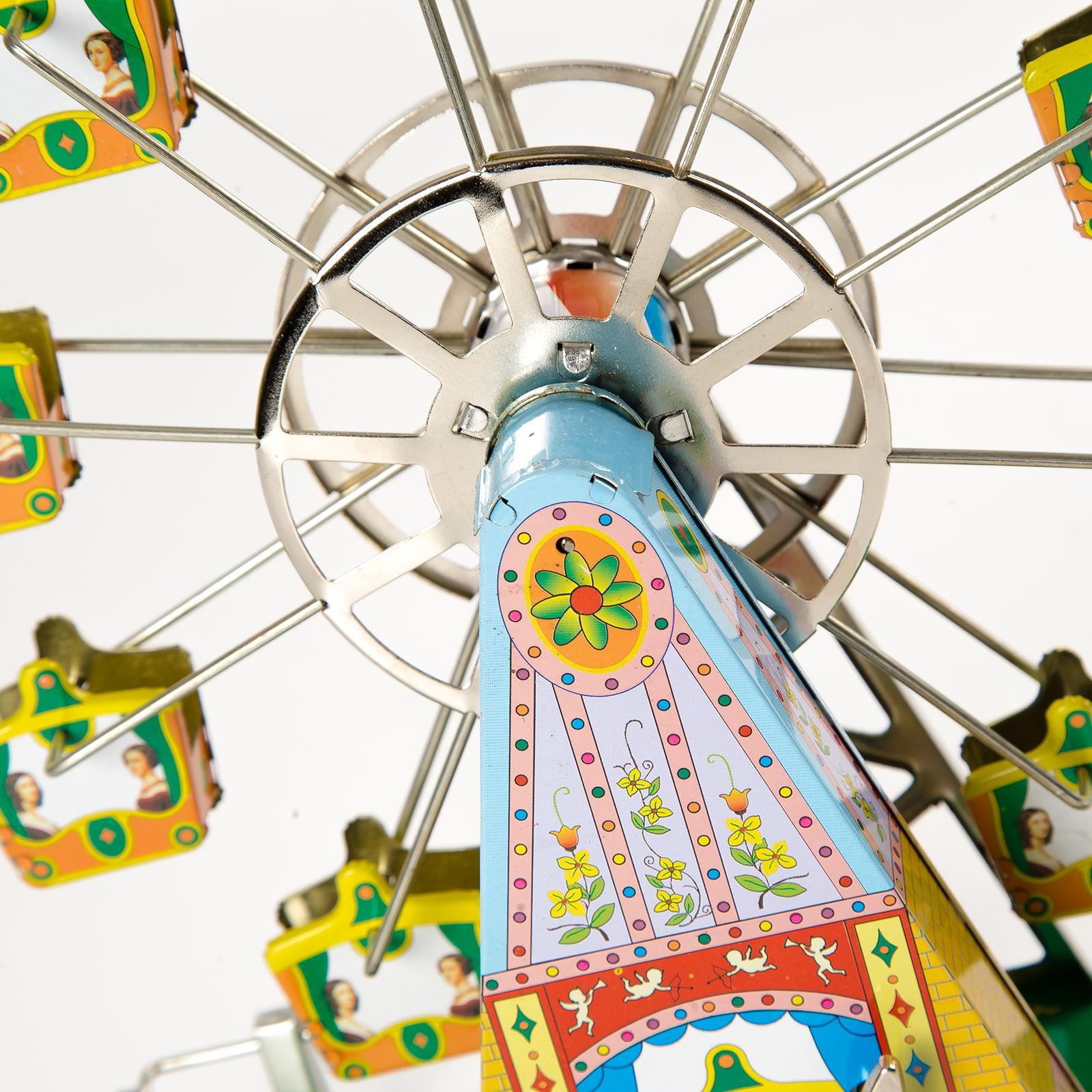 Wind Up Carousel Tin Toy Vintage Fairground Ferris Wheel Collectable Gift Uk Ebay