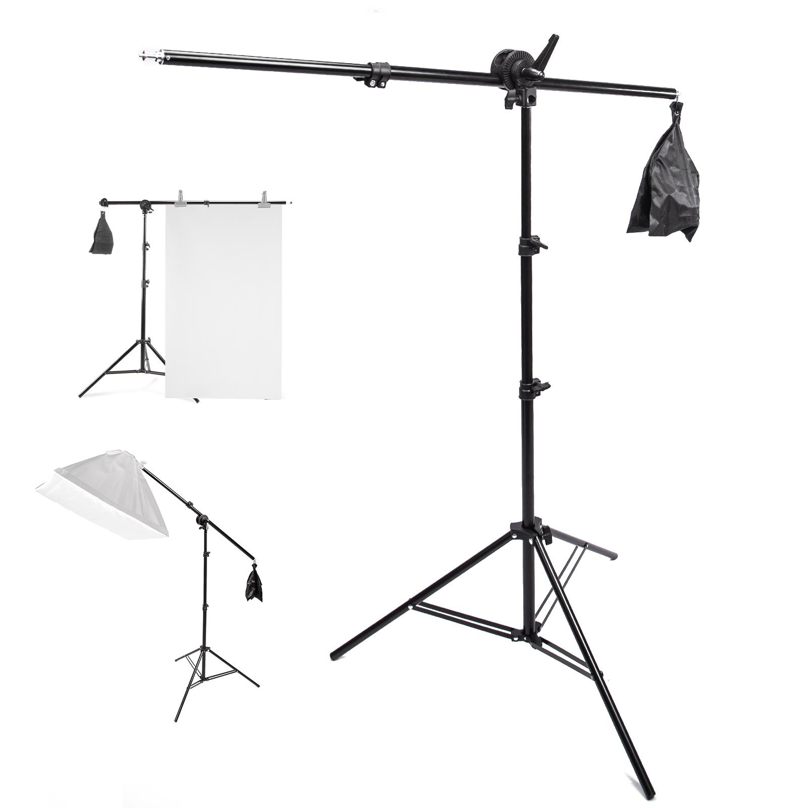 2m Light Stand with 140cm Extension Boom Arm Clamp for Photographic Lighting UK - Picture 42 of 79