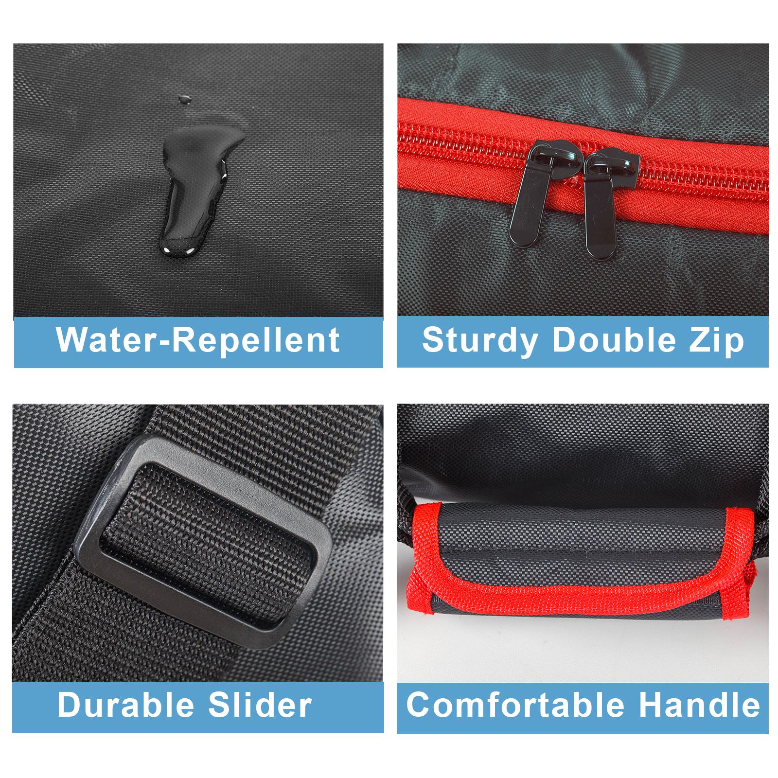 BOLLUMA Heavy-Duty Tripod Carrying Case Water Repellent Bag Padded Compartments - Picture 14 of 19