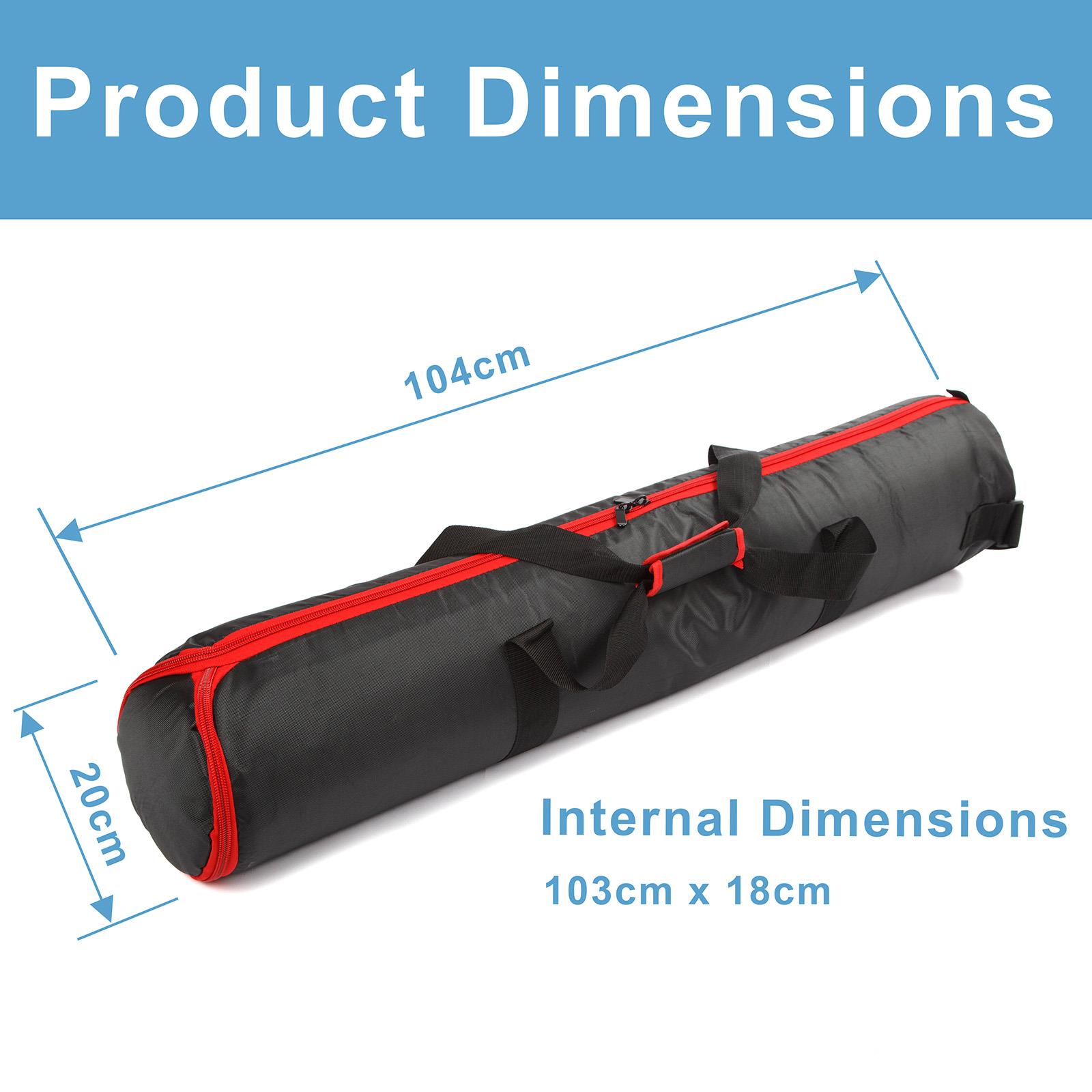 BOLLUMA Heavy-Duty Tripod Carrying Case Water Repellent Bag Padded Compartments - Picture 3 of 19
