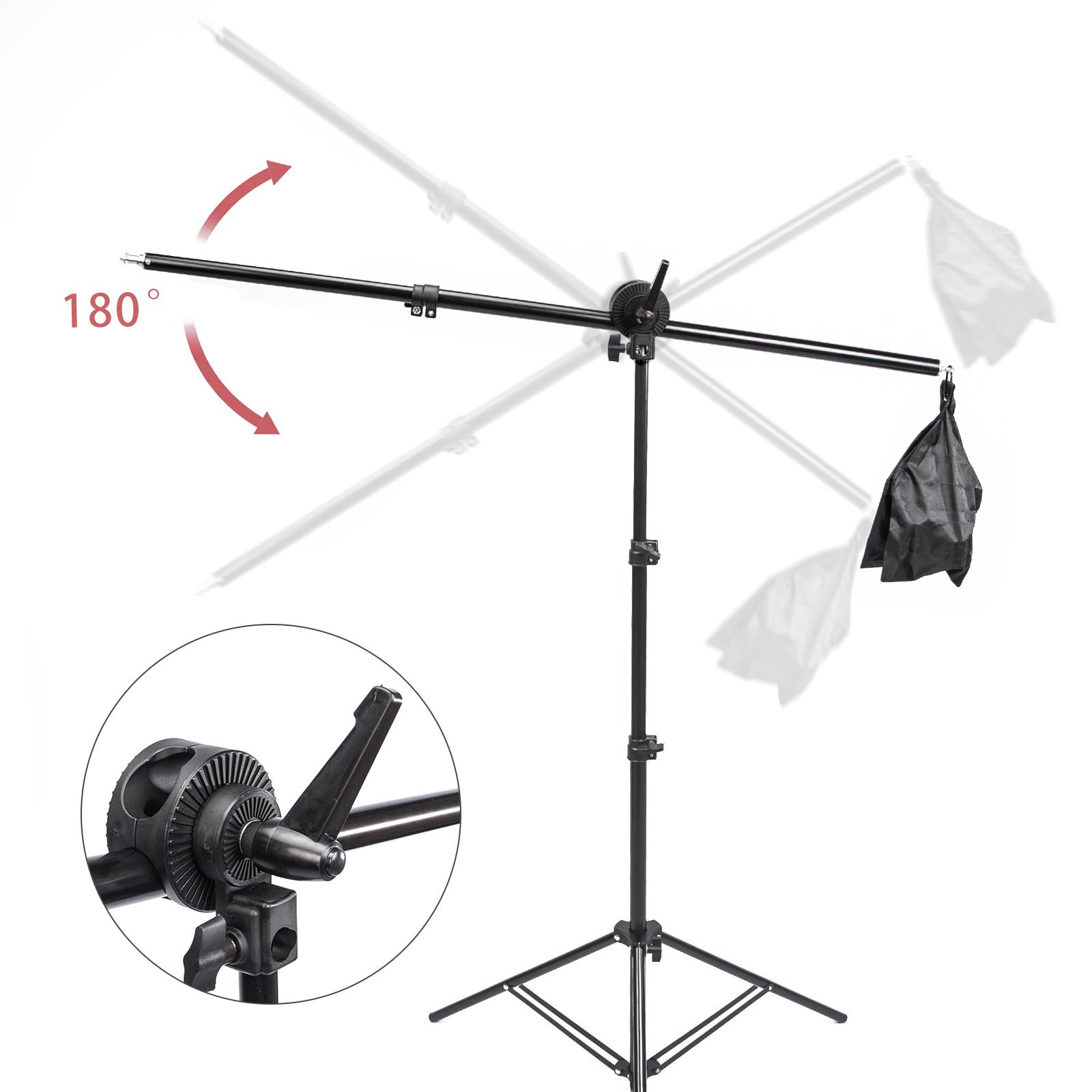 2m Light Stand with 140cm Extension Boom Arm Clamp for Photographic Lighting UK - Picture 44 of 79