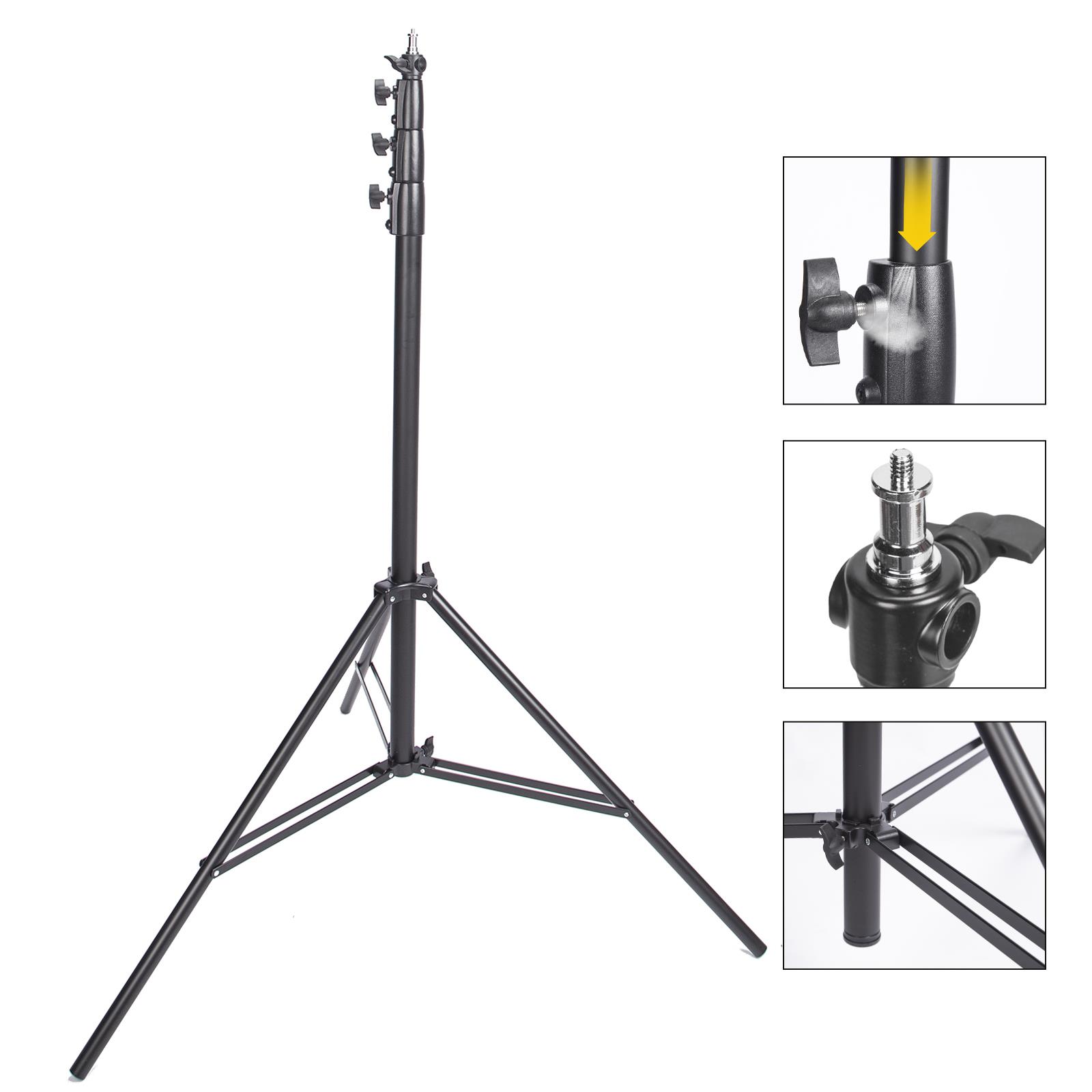 Studio Heavy Duty 2-4m Light Stand Air Cushioned Professional Photo Tripod UK - Picture 4 of 4