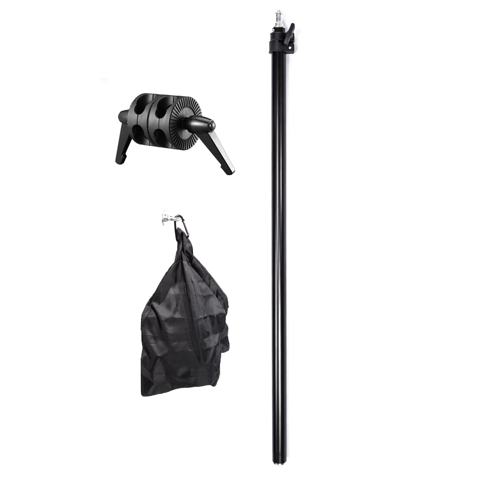 2m Light Stand with 140cm Extension Boom Arm Clamp for Photographic Lighting UK - Picture 41 of 79