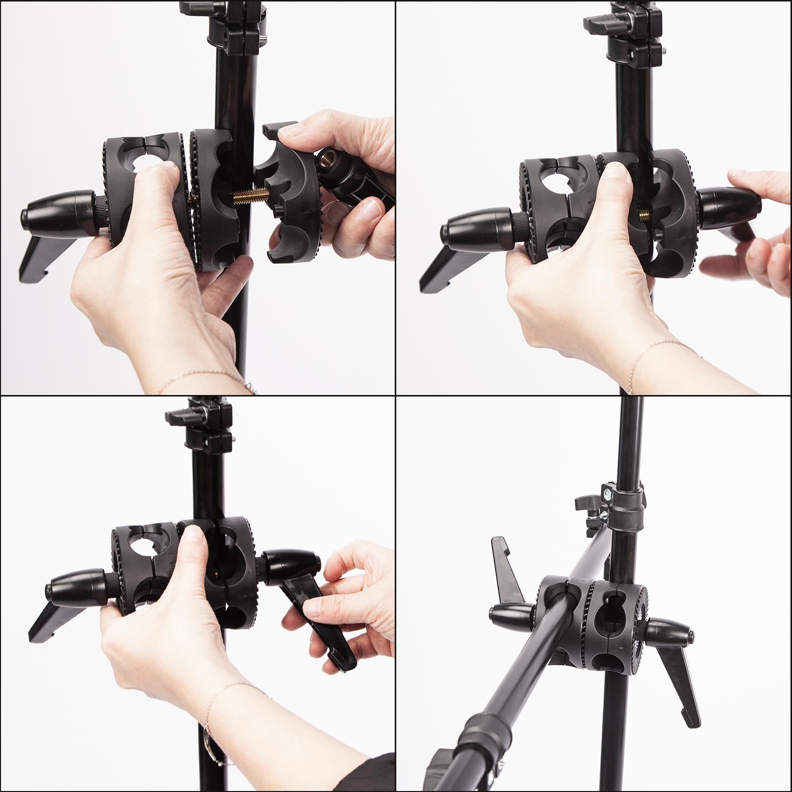 2m Light Stand with 140cm Extension Boom Arm Clamp for Photographic Lighting UK - Picture 35 of 79
