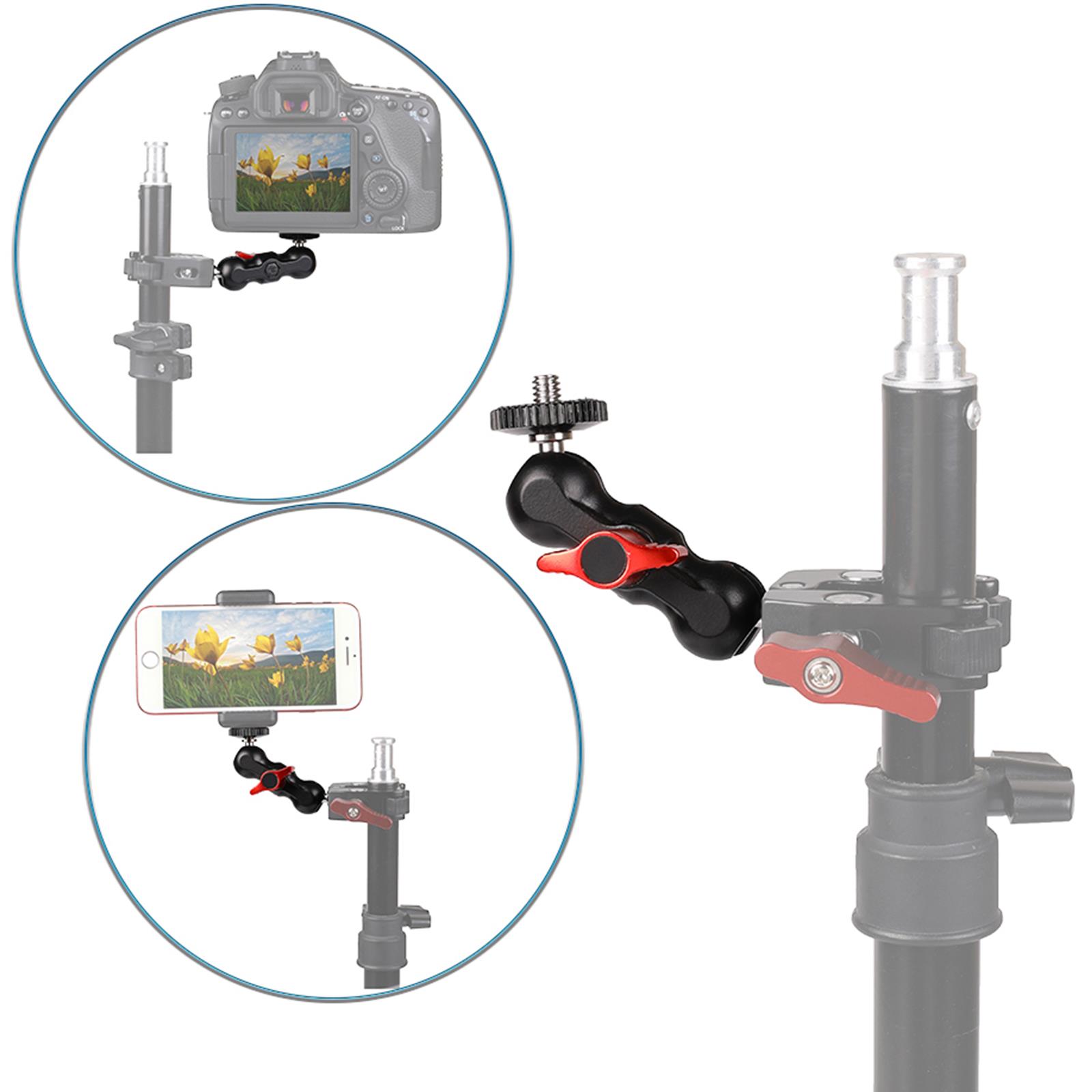 Magic Arm Articulating Crab Clamp Hot Shoe Ballhead Super Friction Holder Tripod - Picture 23 of 79