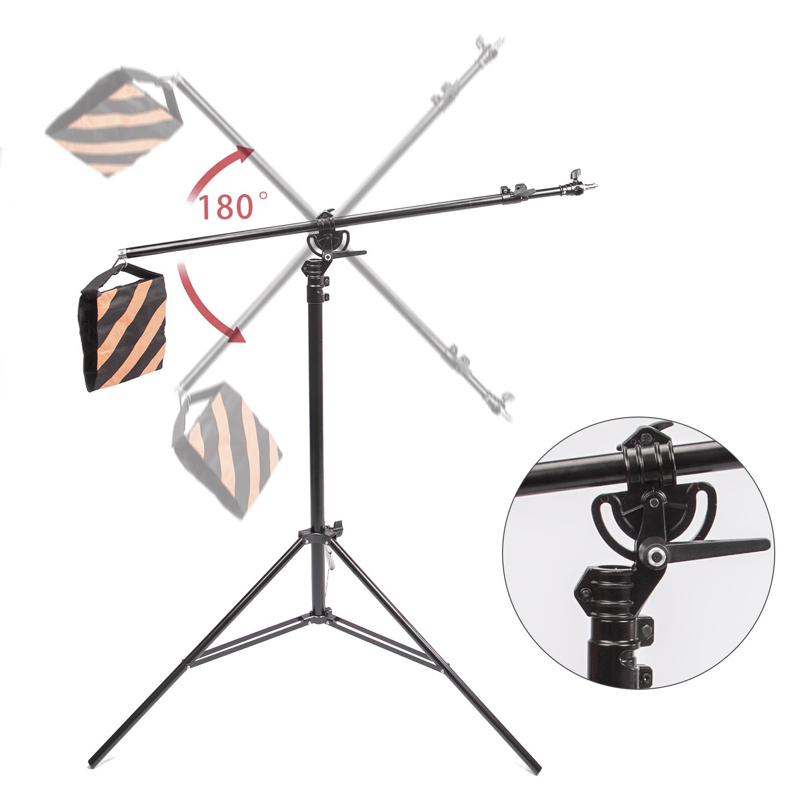 Studio Light Stand Boom Arm Photo Photography Telescopic Extension