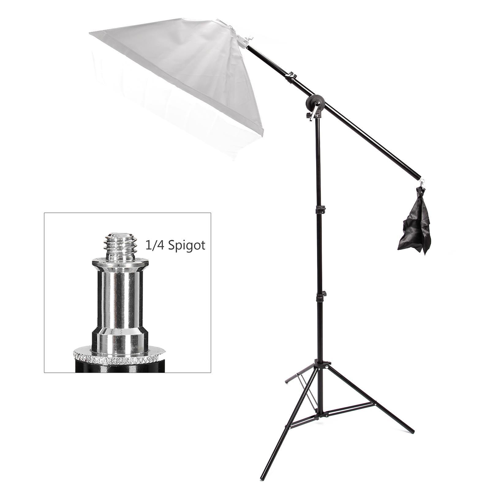 2m Light Stand with 140cm Extension Boom Arm Clamp for Photographic Lighting UK - Picture 43 of 79
