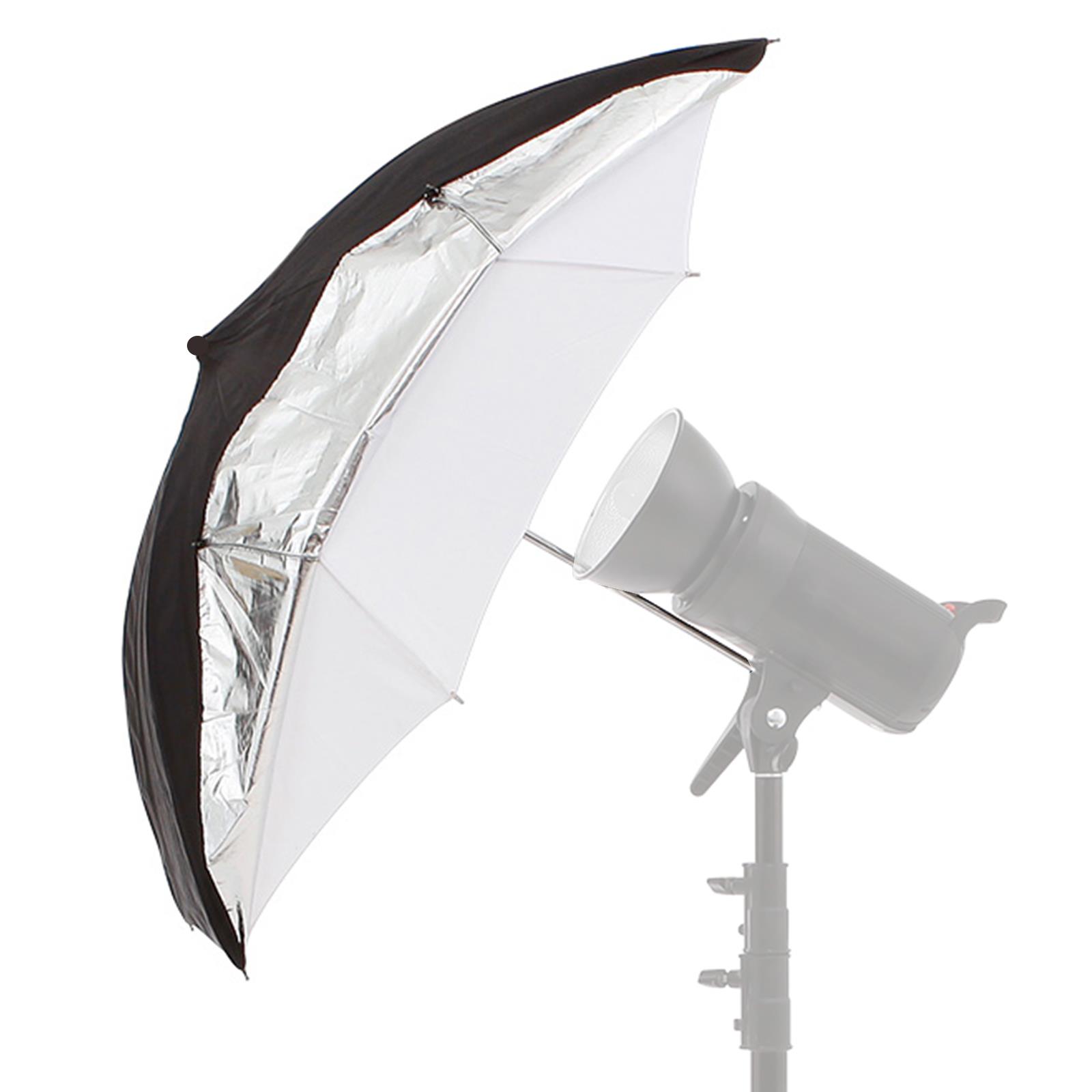 Studio Umbrella 33-43" 2in1 Flash Photo Translucent Black Soft Light Photography - Picture 14 of 15