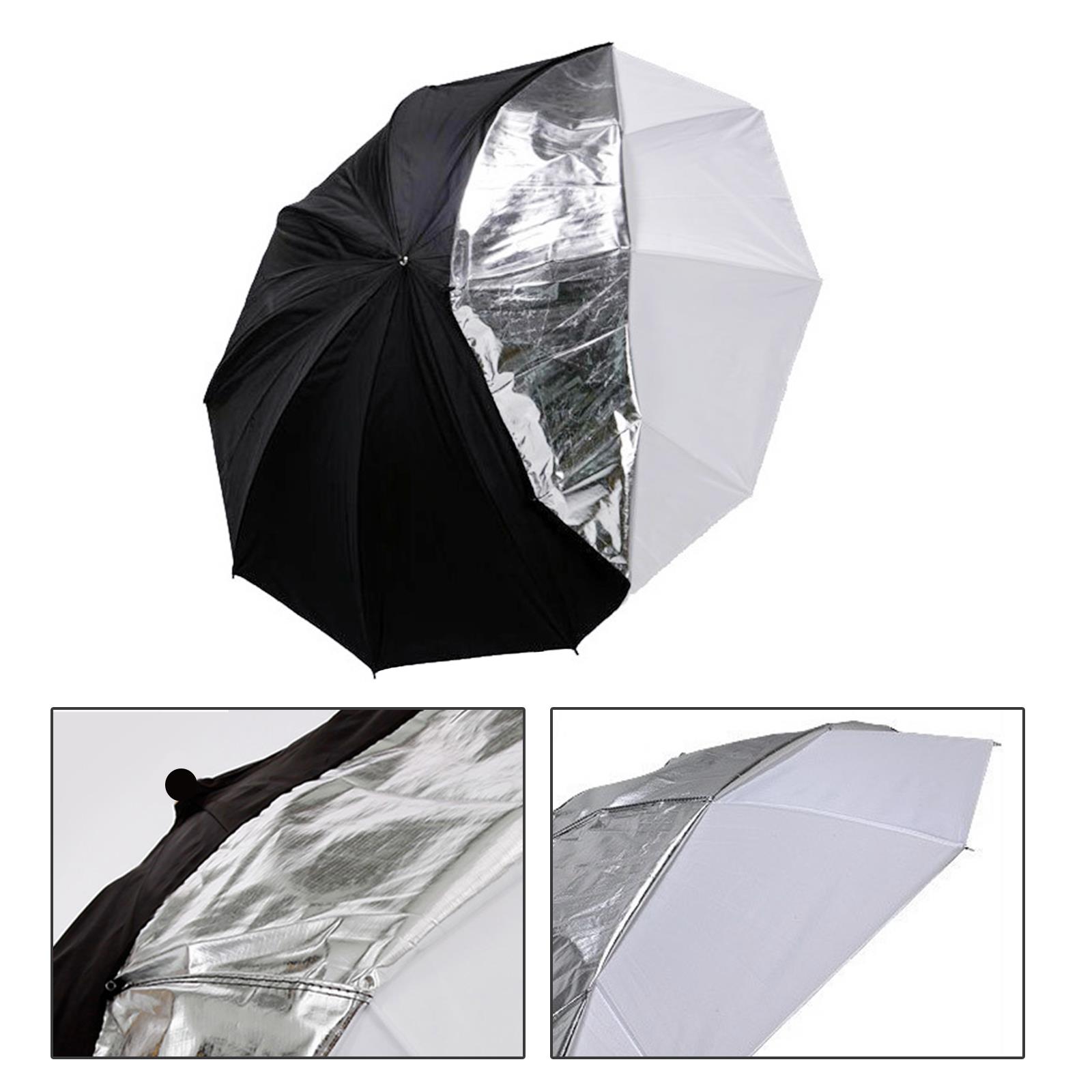 Studio Umbrella 33-43" 2in1 Flash Photo Translucent Black Soft Light Photography - Picture 10 of 15
