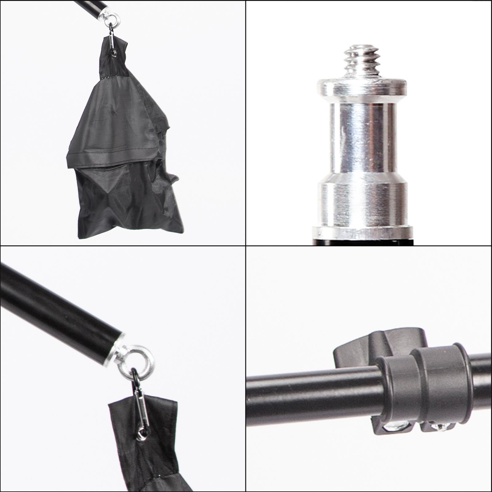 2m Light Stand with 140cm Extension Boom Arm Clamp for Photographic Lighting UK - Picture 39 of 79