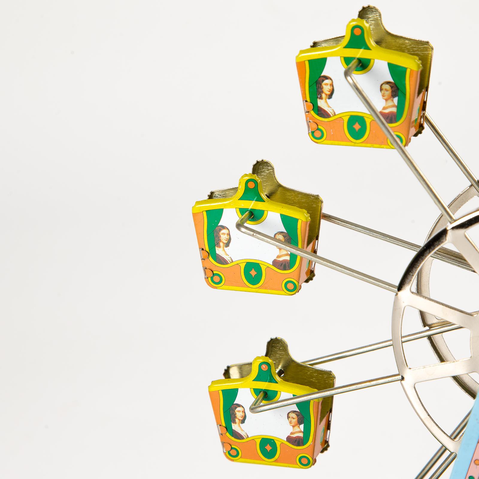 Wind Up Carousel Tin Toy Vintage Fairground Ferris Wheel Collectable Gift Uk Ebay