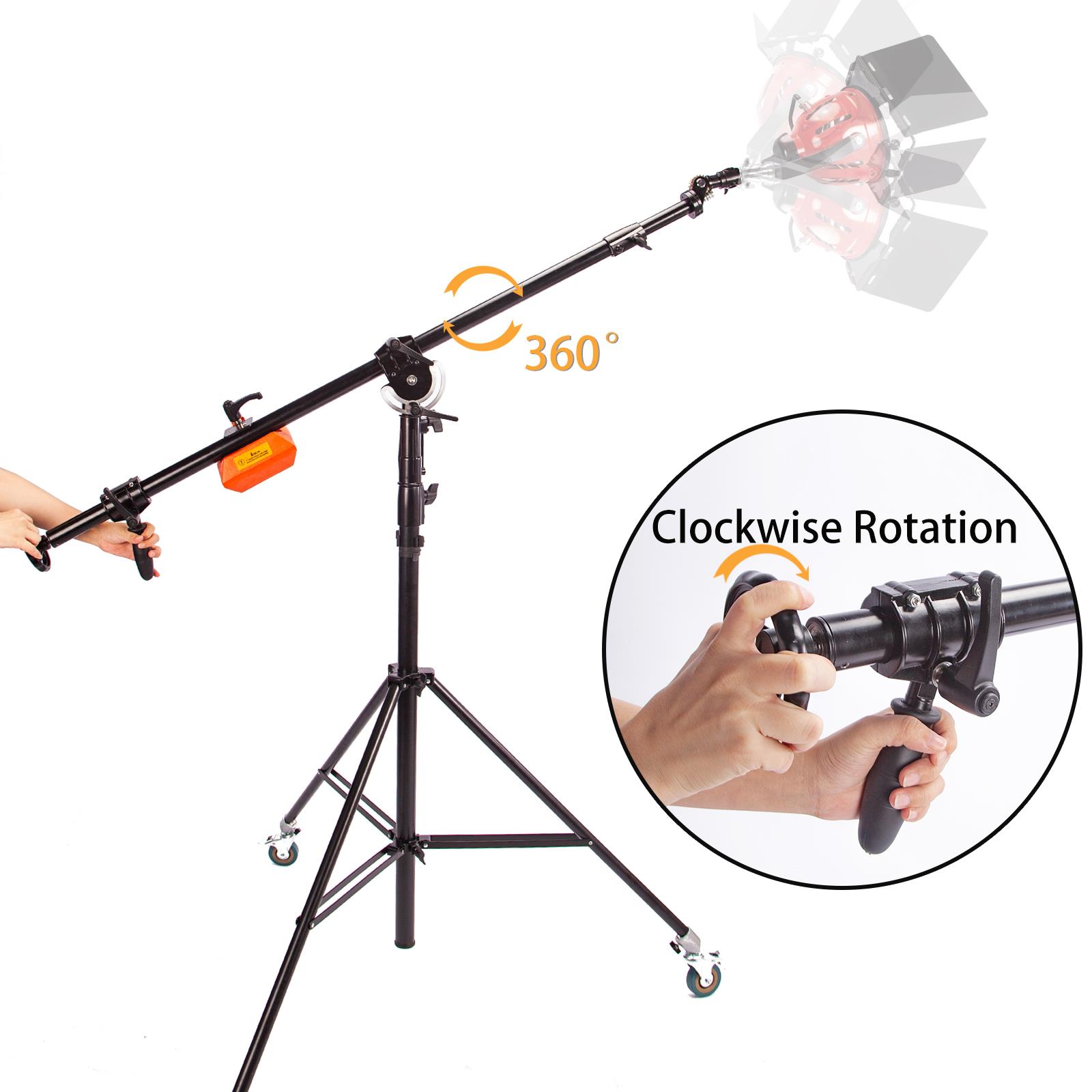 Studio Light Stand Boom Arm Photo Photography Telescopic Extension