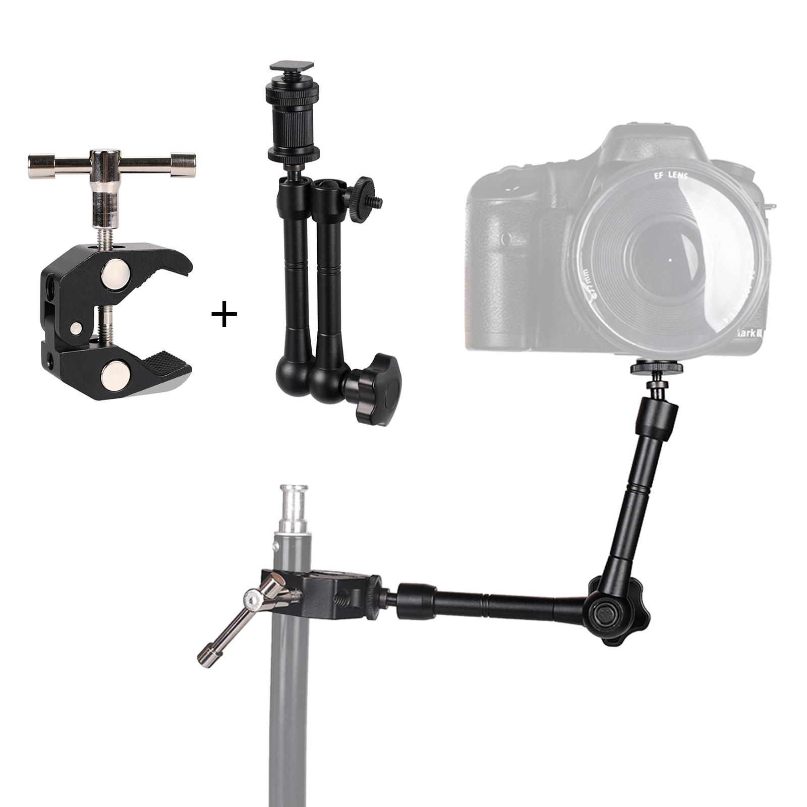 Magic Arm Articulating Crab Clamp Hot Shoe Ballhead Super Friction Holder Tripod - Picture 78 of 79