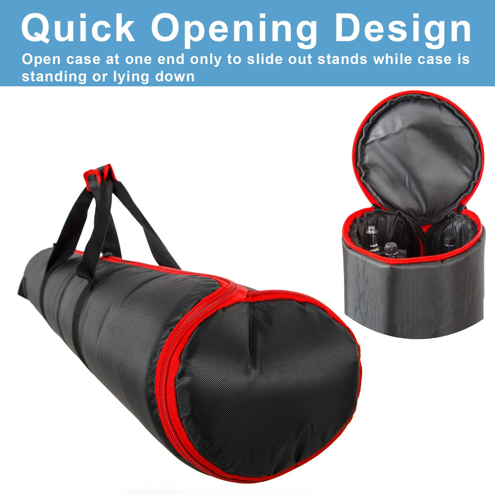 BOLLUMA Heavy-Duty Tripod Carrying Case Water Repellent Bag Padded Compartments - Picture 5 of 19