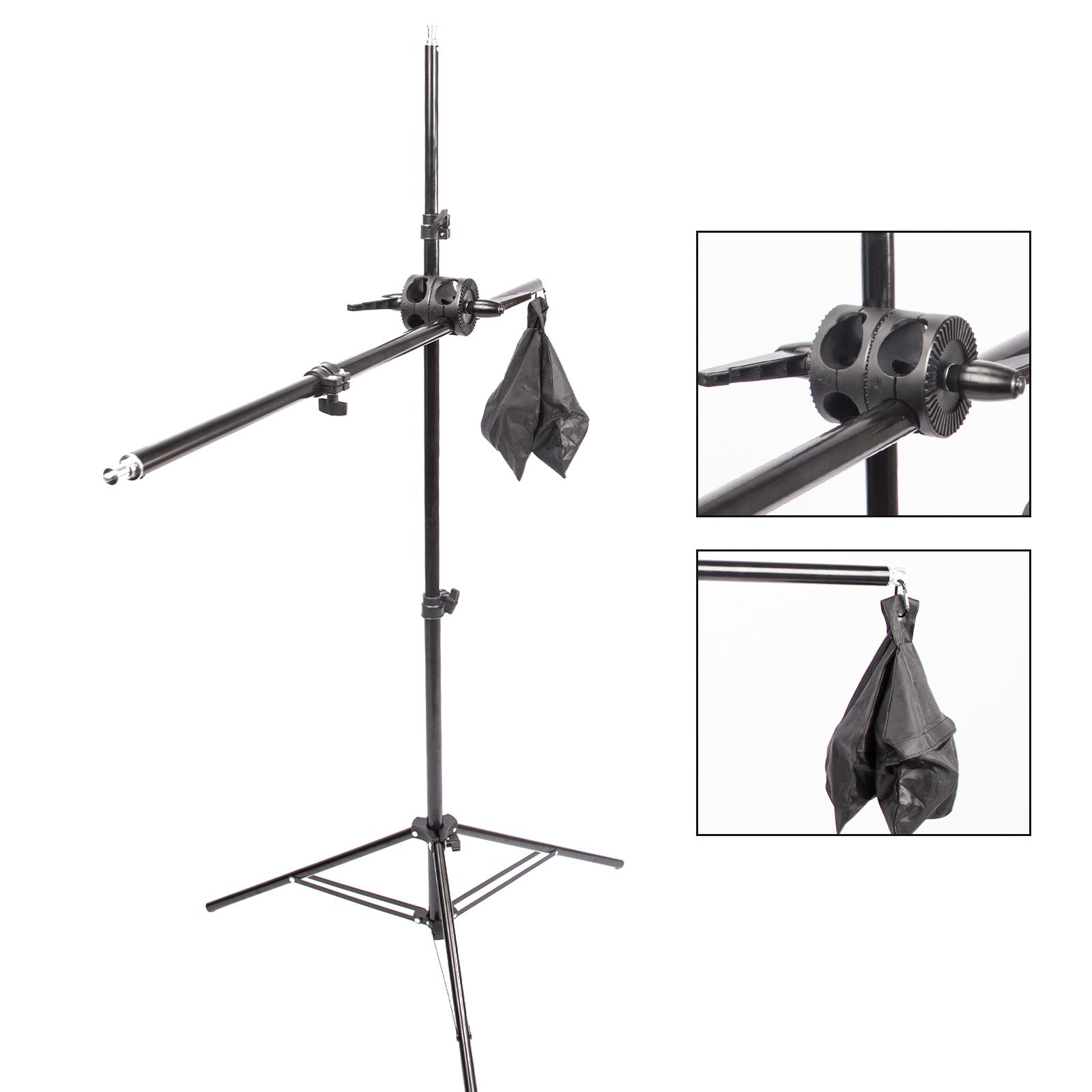 2m Light Stand with 140cm Extension Boom Arm Clamp for Photographic Lighting UK - Picture 34 of 79