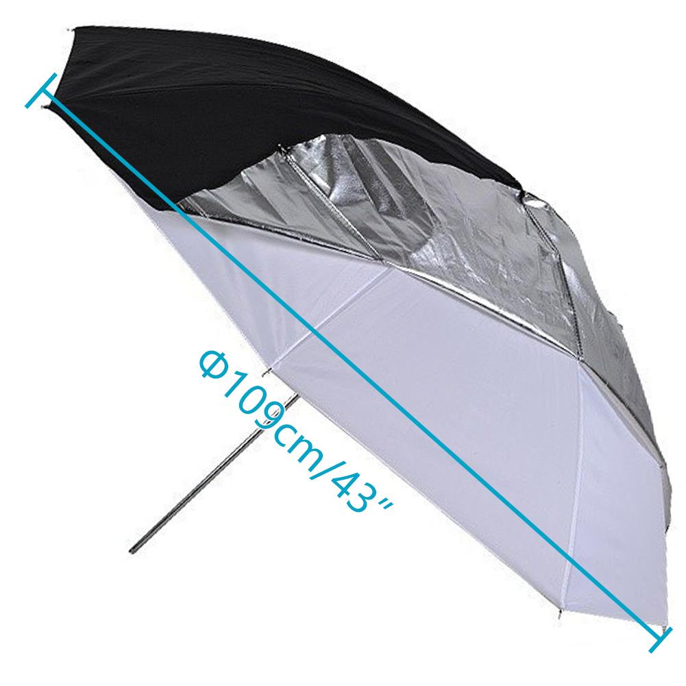 Studio Umbrella 33-43" 2in1 Flash Photo Translucent Black Soft Light Photography - Picture 11 of 15