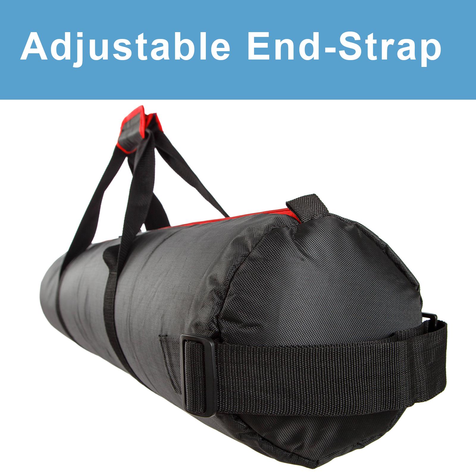 BOLLUMA Heavy-Duty Tripod Carrying Case Water Repellent Bag Padded Compartments - Picture 17 of 19